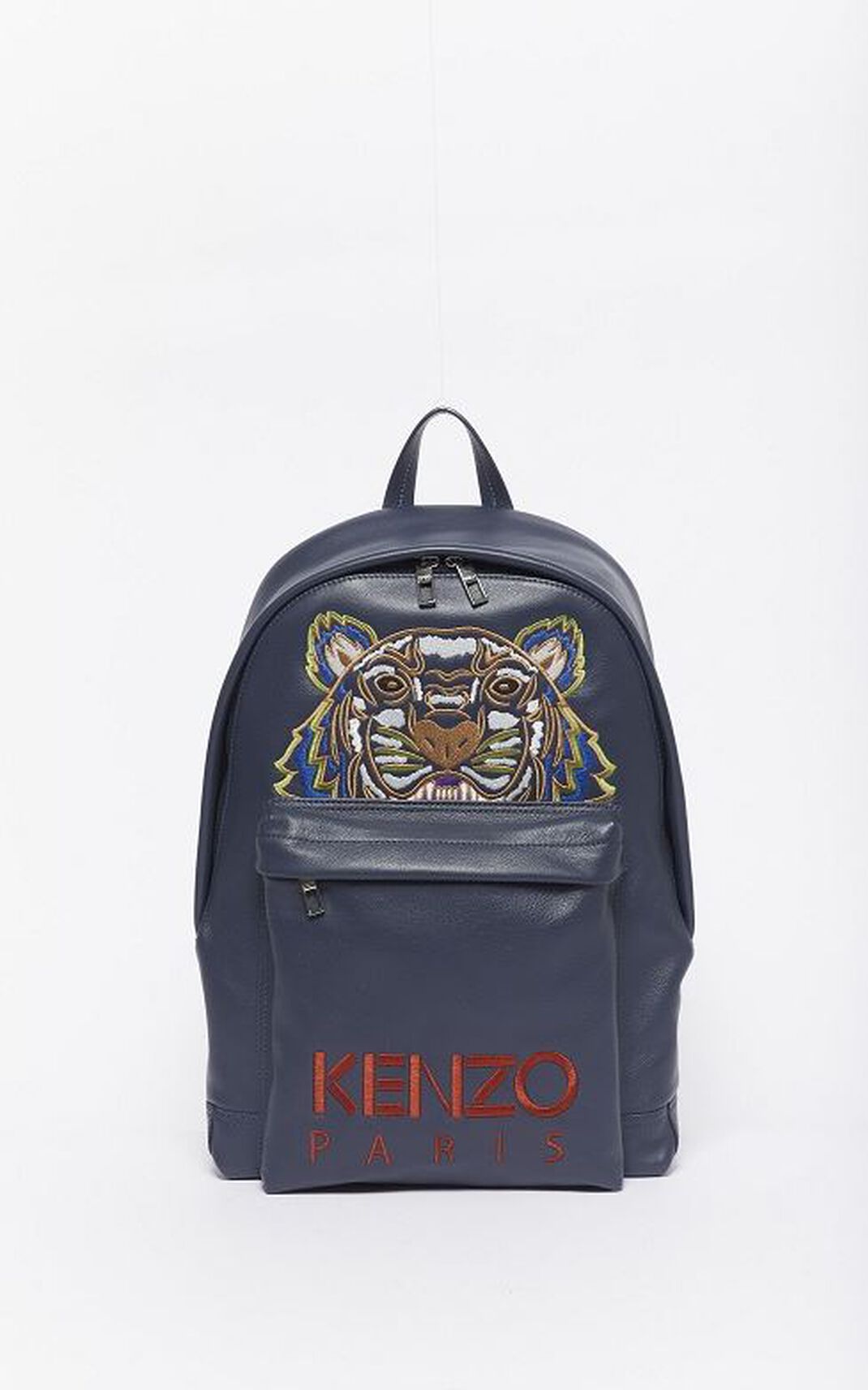 Kenzo 虎 レザー リュック メンズ ネイビー 青 - JSXIBH640